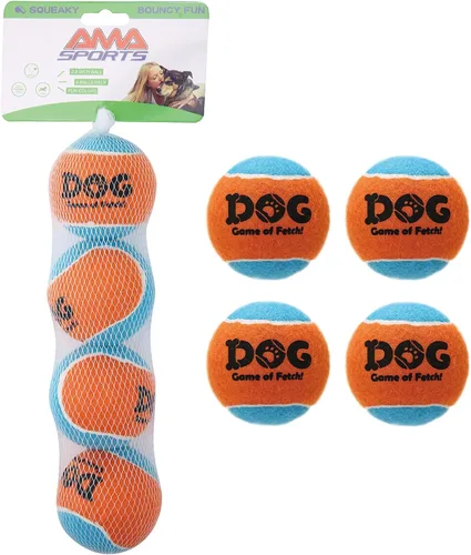 Miniatura 10 de AMA SPORT Pelotas de tenis chirriantes para perros de 2.0 pulgadas, pelotas de tenis para perros pequeños para lanzar y buscar, juguetes