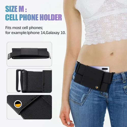 Miniatura 2 de Zerone - Cartera invisible, unisex, invisible, deportiva, para mujeres y hombres, bolsa ultraligera para tarjetas y teléfono 2023 (M: 6.102 in)