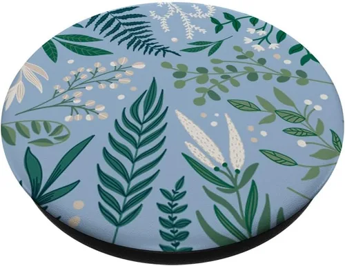Miniatura 2 de Follaje de helecho botánico verde y baya blanca con diseño floral PopSockets intercambiables PopGrip
