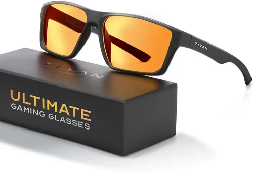 Miniatura 20 de Titan - Lentes de juego anti luz azul para hombre, protección UV400, bloqueo de luz azul para computadora, fatiga ocular Negro