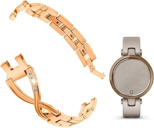 Miniatura 5 de C2D JOY Correas de acero inoxidable compatibles con Garmin Lily/Lily 2 (activo) Smartwatch Correa de repuesto para mujer, pulsera elegante