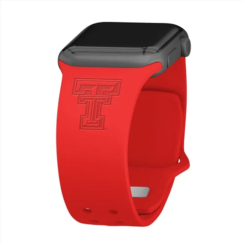 Affinity Bands Texas Tech Red Raiders - Correa deportiva de silicona grabada compatible con Apple Watch (1.65/1.73/1.77/1.73 pulgadas (1.812 Rojo