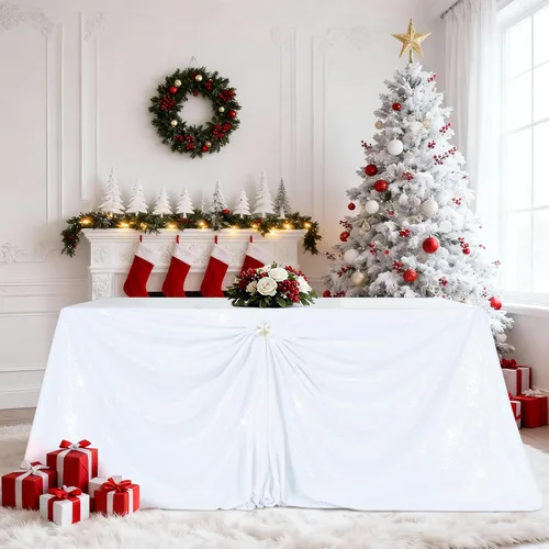 Miniatura 74 de PartyDelight Mantel de lentejuelas redondo de 50 pulgadas, color dorado claro, adorno de mesa para decoración de bodas, fiestas, cumpleaños
