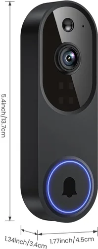 Miniatura 10 de Guggre Cámara de timbre de video inalámbrico 1080P, visión nocturna, almacenamiento en la nube (se vende por separado), solo Wi-Fi de 2.4 GHz