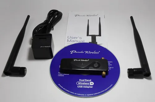 Miniatura 4 de Panda Wireless PAU09 N600 banda dual (2,4GHz and 5GHz) adaptador N USB inalámbrico c/ antenas 5dBi duales - Windows XP/Vista/7/8/8.1/10, Mint