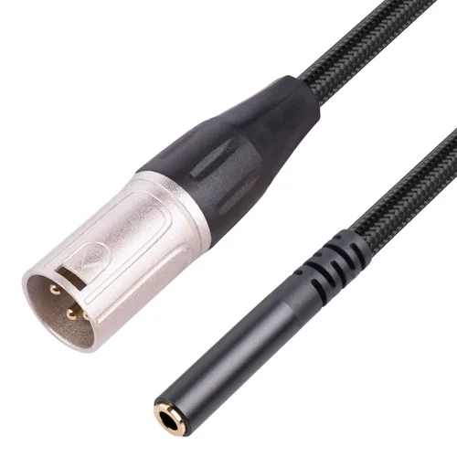 Miniatura 2 de Cable macho de 1/8 a XLR, cable adaptador de convertidor de audio macho TRS hembra equilibrado de 0.138 in a XLR macho (11.8 pulgadas)