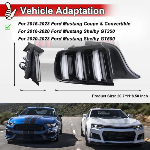 Miniatura 3 de Nixon Offroad Luces traseras secuenciales para Ford Mustang 2015-2023, luces traseras LED, reemplazo de montaje de 1 par