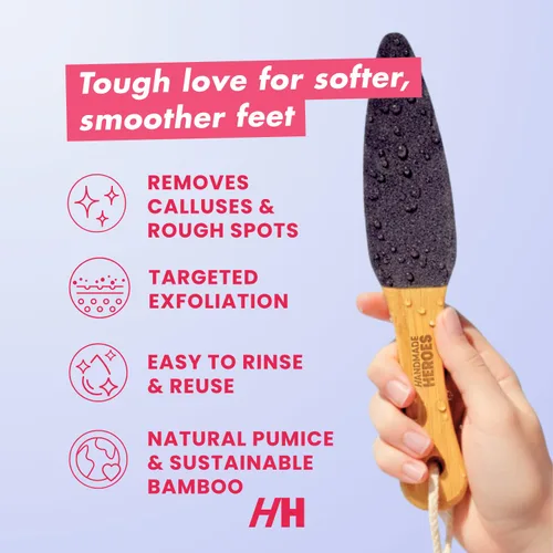 Miniatura 2 de Handmade Heroes Exfoliante de pies – Piel profunda más suave para zonas secas y ásperas y talones agrietados – Exfoliante natural para una piel