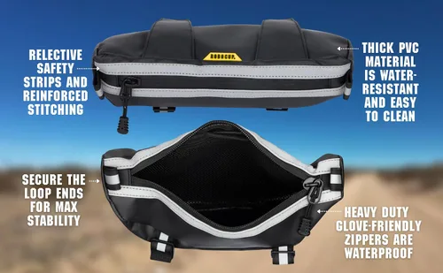 Miniatura 6 de ROBOCUP Bolsa de Manillar para Motocicletas de Aventura, Motos de Cross, ATV, eBikes Almacenamiento de 2L para Herramientas, Teléfono, Llaves