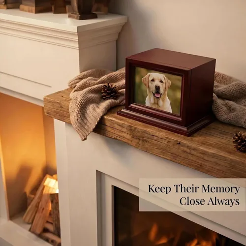 Miniatura 7 de Urnas conmemorativas de madera para mascotas, perros y gatos medianos, caja de fotos, urna de cremación para mascotas, urnas de cremación