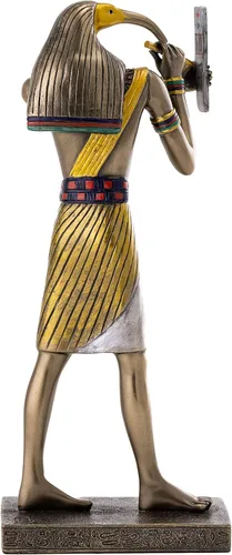 Miniatura 3 de Top Collection Thoth Statue – Escultura del dios del conocimiento y la sabiduría del antiguo Egipto en bronce fundido en frío de primera calidad