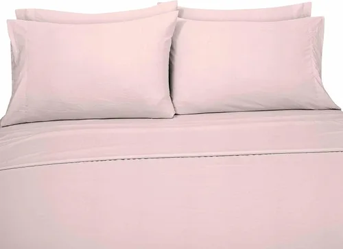 Miniatura 116 de ROYALE LINENS Juego de sábanas Cal King de 4 piezas, ropa de cama de microfibra suave cepillada de 1800 hilos, 1 sábana bajera, 1 sábana encimera, 2