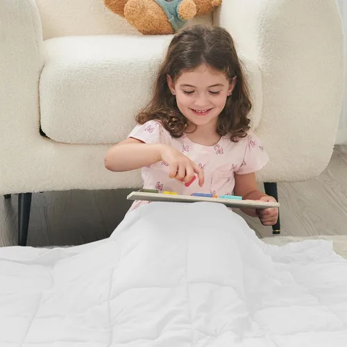 Miniatura 90 de Yescool - Manta con peso para adultos (15 libras, 60 x 80 pulgadas, azul), manta de enfriamiento pesada para dormir, 140-160 libras, manta