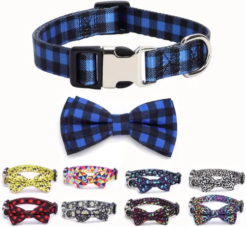 Miniatura 34 de Lindo collar para perros XS, pequeños, medianos y grandes, collar de nailon suave para mascotas, con estampado 3D multicolor, collares ajustables 5