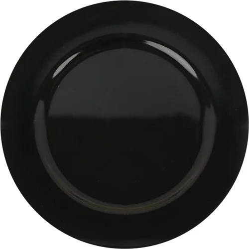Miniatura 7 de Efavormart - Paquete de 6 platos de carga redondos de plástico acrílico negro de 13 pulgadas, decoración de mesa de cena