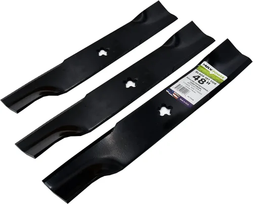 Miniatura 8 de MaxPower 561743B Juego de cuchillas para Poulan de 48 pulgadas, Husqvarna, Craftsman Reemplaza OEM No. 539-113425, 48 pulgadas, negro