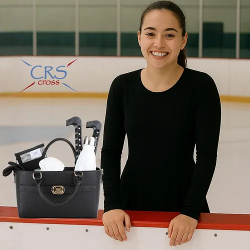 Miniatura 45 de CRS Cross Rink Side Tote. Ice Skating Accessory Bag-Figure Skating, Roller, Inline Skaters, Dance, Cheer.Organizes Guards Water Bottle Phone