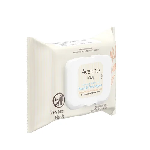 Miniatura 10 de Aveeno Baby Toallitas para manos y cara sin fragancia con extracto de avena y aloe, toallitas limpiadoras e hidratantes para pieles sensibles, sin