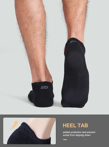 Miniatura 4 de CS CELERSPORT 6 pares de calcetines deportivos para correr al tobillo, calcetines deportivos de corte bajo para hombres y mujeres