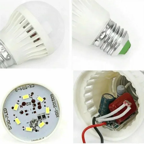 Miniatura 6 de Fengyan Home Bulbs 5 piezas AC85-265V Sonido inteligente activado por voz Sensor Bombillas LED Bombilla LED E27 3W 5W 7W 9W 12W lámpara de inducción