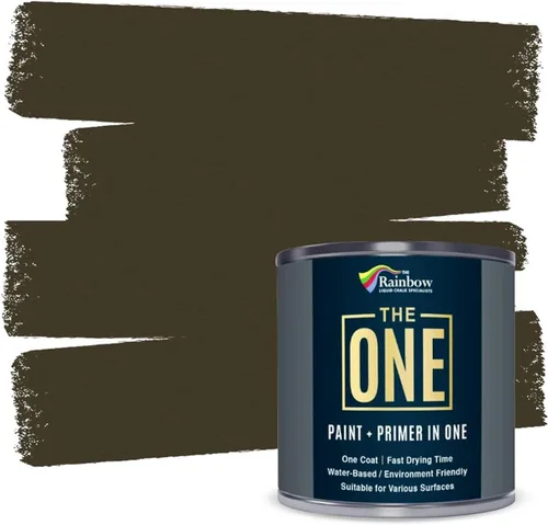Miniatura 37 de THE ONE Pintura e imprimación todo en uno, negro mate, 8.5 onzas líquidas/250ml, fórmula de 1 capa, decoración fácil de interiores y exteriores