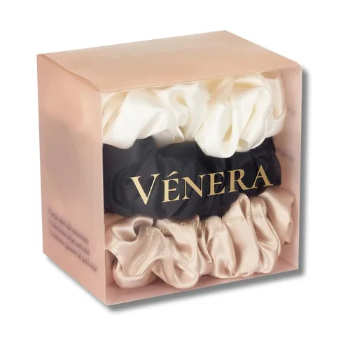 Coleteros de seda de morera 100% pura de 22 Momme – Prevención de encrespamiento y rotura – Cuidado del cabello para cola de caballo para mujeres –
