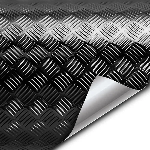 Rollo adhesivo de vinilo con acabado cromado, para uso industrial, para uso industrial, para estantes, paredes y suelos (color negro, 17.8 pulgadas