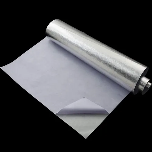 Miniatura 4 de BBTO Lámina reflectante de calor, con respaldo adhesivo de fibra de vidrio aluminizada, barrera de protección, material resistente al calor
