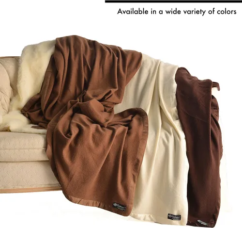 Miniatura 8 de Cashmere Boutique Manta de cachemira 100% pura tamaño Queen, ligera, transpirable, acogedora, de lujo, suave y cálida, 90 x 90 pulgadas
