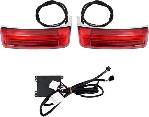 Miniatura 7 de Luz LED para alforja para motocicleta, luz trasera de freno para Harley Touring Street Electra Glide Road Glide King Ultra Limited CVO 1997-2013