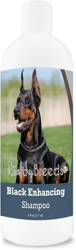 Healthy Breeds Doberman Pinscher Black - Champú potenciador suave con vitamina E, aloe y aceite de coco que añade brillo, brillo e intensidad a las