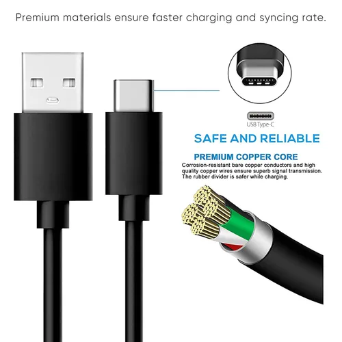 Miniatura 3 de Cargador de pared rápido USB C cable de carga para Moto G Pure G Stylus 5G G 2022, Moto G Play 2021 Power, Moto One 5G Ace G60S G200 G9 Play G8 Play