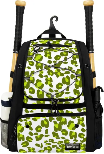 Miniatura 9 de Bolsa de béisbol juvenil con compartimento ventilado para zapatos, bolsa de bate de sóftbol para guantes de bateo, casco, equipo de teeball - Rosado