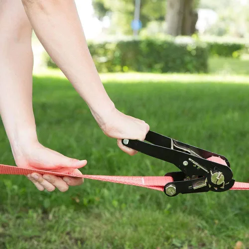 Miniatura 2 de Slack Line Kits, Slackline con protector de árbol y protector de trinquete, kit de arranque Slackline para niños y adultos, línea de holgura
