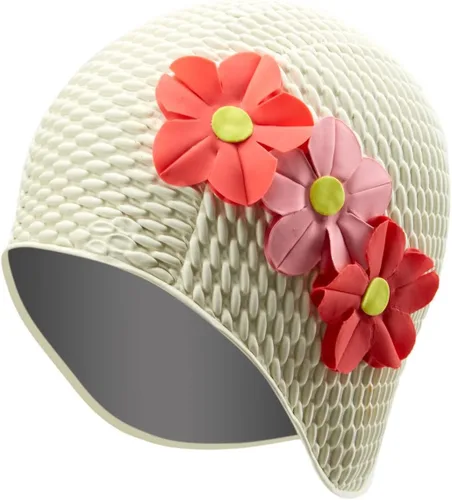 Miniatura 12 de Sporti Gorro de Natación de Burbujas, Gorro de Baño de Protección para Mujeres, Agarre Interior Antideslizante, Hecho de Látex/Goma y Mantiene