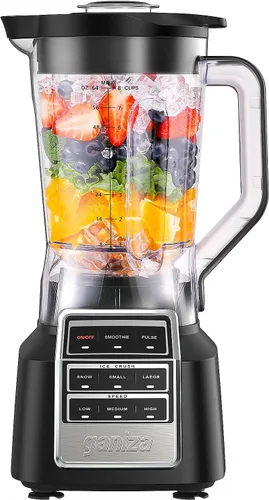 Ganiza Batidora de batidos, licuadora profesional de encimera de 1800 W de potencia máxima para cocina, jarra de jugo de gran capacidad de 64 onzas