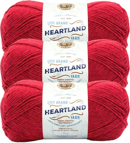 Miniatura 19 de Lion Brand Yarn Heartland Yarn - Hilo multicolor para tejer, tejer y tejer, paquete de 3, color congaree