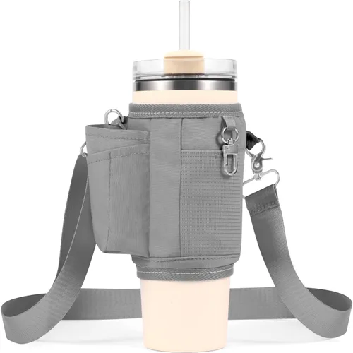 Miniatura 10 de All Day Quencher Carry All for Stanley 40/30 oz Tumbler, Crossbody Bag with Phone Holder & Strap, Water Bottle Carrier Bag