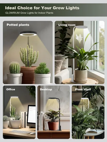 Miniatura 9 de GLOWRIUM Luces LED inteligentes de cultivo para plantas de interior, luz de escritorio para plantas con control de aplicación Bluetooth, lámpara