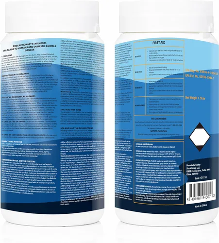 Miniatura 8 de XtremeClear Tabletas de Cloro de 1" para Piscina, Jacuzzi y Spa Elimina Bacterias y Algas Desinfectante Hace el Agua Limpia y Cristalina