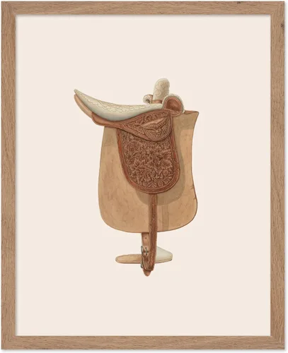 Miniatura 41 de Poster Master Póster vintage de cuero para silla de montar, estampado retro de vaquero, arte de silla de montar, diseño occidental, impresión