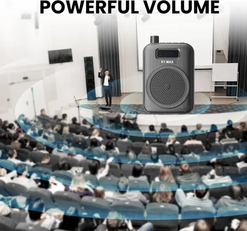 Miniatura 5 de Amplificador de voz Micrófono inalámbrico con Lavalier Bluetooth, micrófono portátil y altavoz para profesores, mini amplificador recargable, ideal