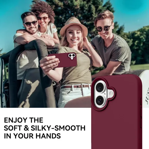 Miniatura 325 de GUAGUA Funda compatible con iPhone 17 Pro Max de 6.9 pulgadas, silicona líquida, goma de gel suave, delgada, forro de microfibra delgada
