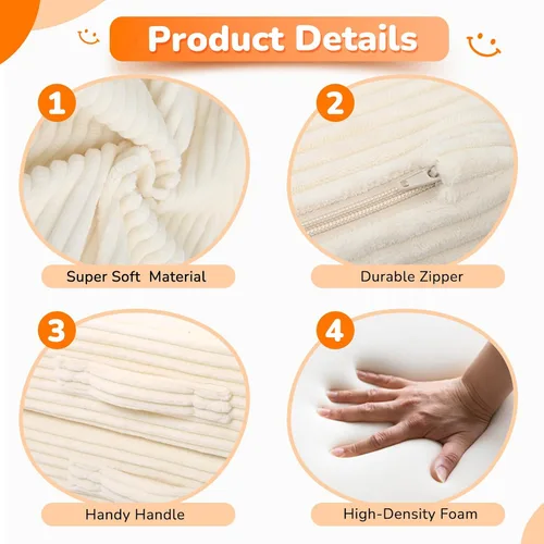 Miniatura 5 de MeMoreCool Sofá para Niños para Sala de Juegos, Sofá Convertible de Corduroy para Niños Pequeños, Sofá Modular de 8 Piezas para Juegos, Juego