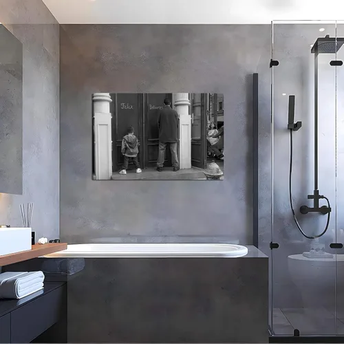 Miniatura 9 de Divertida Decoración de Pared de Baño Arte de Pared en Blanco y Negro - Pósteres de Películas Clásicas Impresión en Lienzo, Arte de Pared Divertido