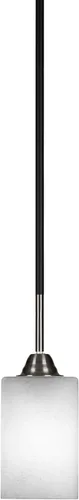 Miniatura 246 de Toltec Lighting Paramount - Mini colgante de 1 luz en acabado negro mate con cristal de arte perla de 7 pulgadas y estilo negro