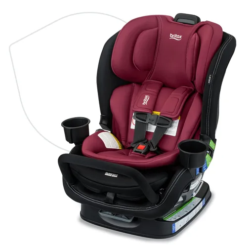Britax Poplar S Asiento convertible para automóvil, asiento de automóvil 2 en 1 con diseño delgado de 17 pulgadas, tecnología ClickTight, ónix rubí