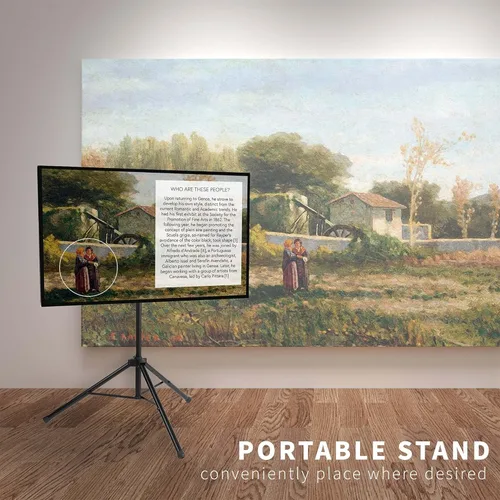 Miniatura 6 de VIVO Soporte de piso para pantalla plana LCD LED de 37 a 75 pulgadas, soporte de TV portátil con altura ajustable, negro, STAND-TV75T