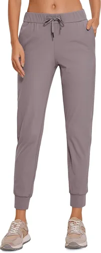 CRZ YOGA - Pantalones deportivos elásticos de 4 vías para mujer de 27 pulgadas, pantalones deportivos para correr, viajes, descanso, pantalones