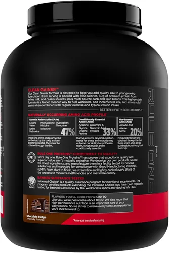 Miniatura 3 de Rule 1 Proteins Clean Gainer - Fórmula de ganancia magra alta en proteínas con 560 calorías, 1.06 onzas de proteína de espectro completo, más